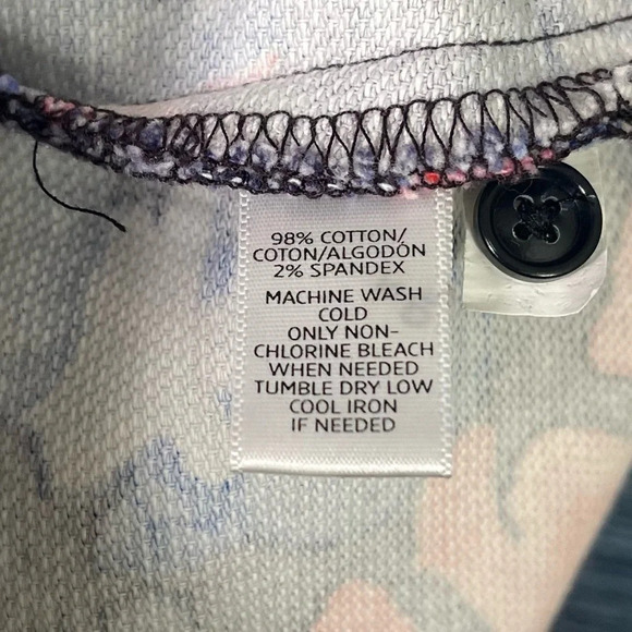 LOFT floral denim pencil skirt Petite Size 8 Floral Multicolor Blue Pink Yellow - Picture 7 of 7